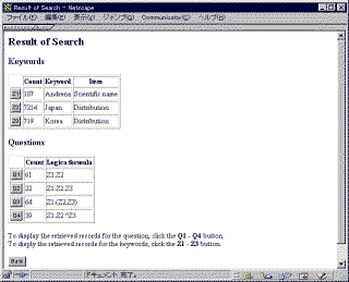Figure 7. A screen of result of search